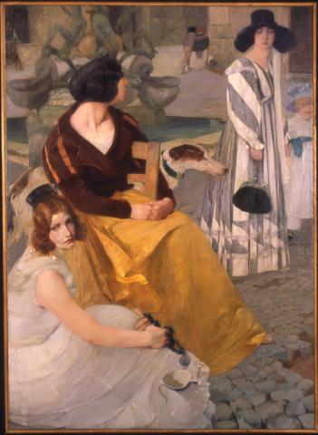 Umberto Bottazzi, Scene di vita romana (Fontana delle Tartarughe), 1930