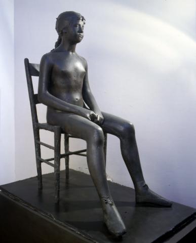Giacomo Manzù, Bambina sulla sedia, 1955
