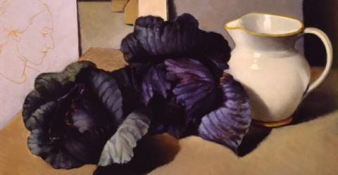 Natura morta con cavoli rossi, boccale e tela, Francesco Trombadori, 1937 Natura morta con cavoli rossi, boccale e tela, Francesco Trombadori, 1937