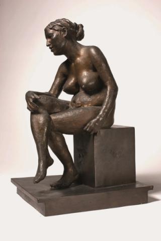 Vincenzo Gemito, La nutrice - Figura femminile seduta (1915-1920), bronzo