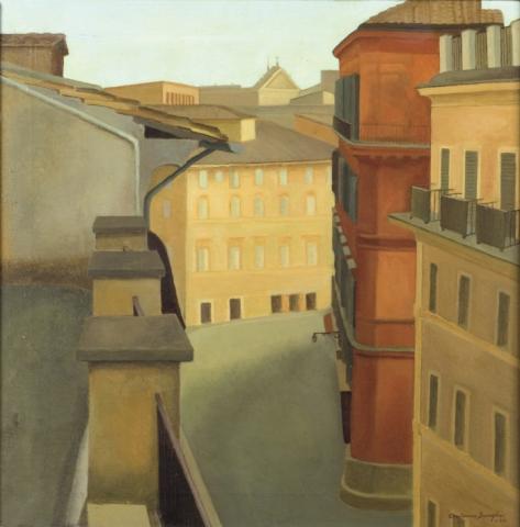 Antonio Donghi, Via del Lavatore, 1924