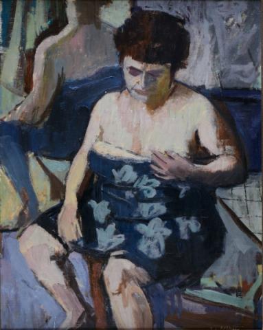 Angelina, 1953, olio su compensato. Dono di Roberta e Anna Maria Avenali, 2012