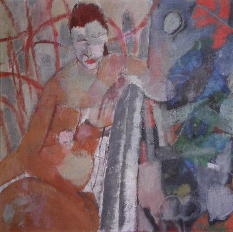 Nuda, 1954-1955, olio su tela, Roma, Archivio Marcello Avenali 