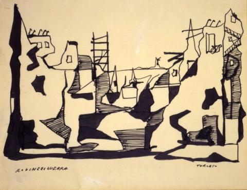 Giulio Turcato, Rovine di Varsavia, 1948 