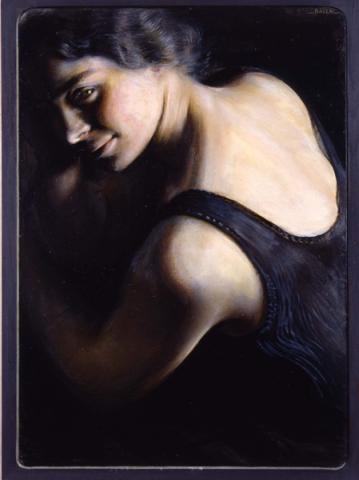 Giacomo Balla, Il dubbio (1907-1908), olio su carta 