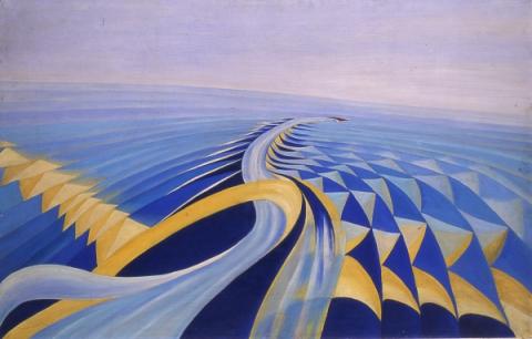 Benedetta (Cappa Marinetti), Velocità di motoscafo, 1922, olio su tela 