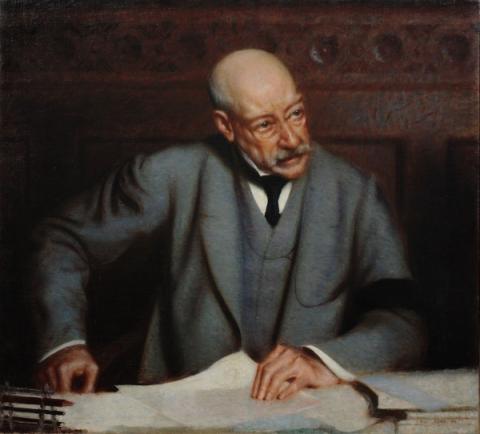 Giacomo Balla, Ritratto di Nathan, 1910, olio su tela