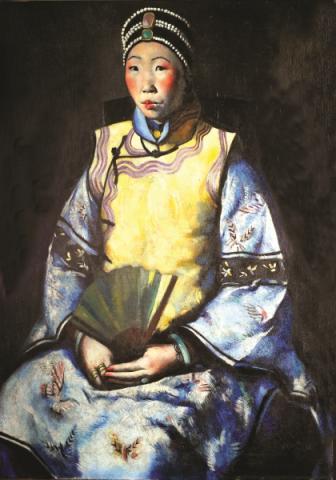 Primo Conti, Siao Tai Tai (La Cinese/Liao-Tai-Tai), 1924,  olio su tela