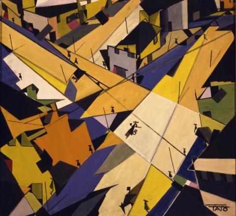 Tato (Guglielmo Sansoni), Sensazioni di volo - 2° tempo (1929), olio su tela