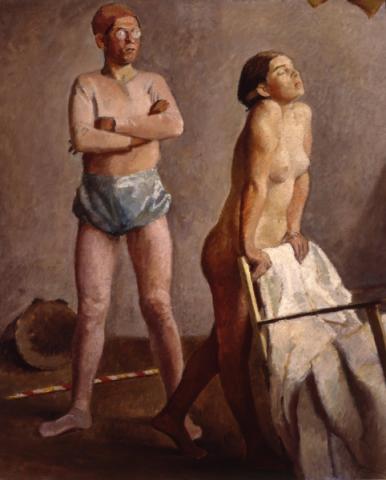 Nino Bertoletti, Saltimbanchi (1933-1934), olio su tela