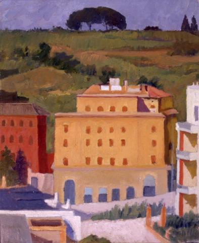 Giuseppe Capogrossi, Paesaggio romano (1939), olio su tela