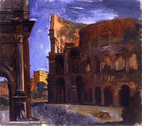 Achille Funi, Il Colosseo, 1930, olio su tela