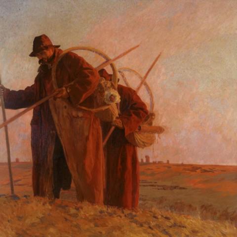 Vittorio Grassi, I civettari, 1913 ca., olio su tela