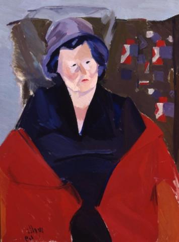 Roberto Melli, Ritratto della Signora Maria Genovesi, 1949, olio su tela