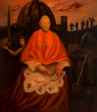 Scipione (Gino Bonichi), Il Cardinal Decano, 1930, olio su tavola
