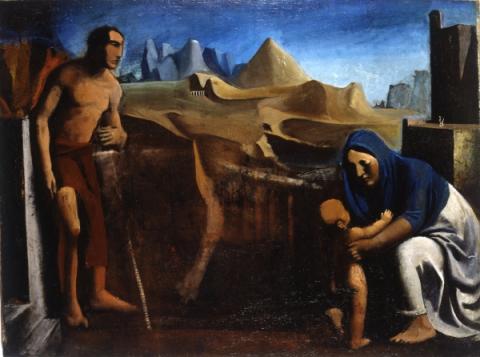 Mario Sironi, La famiglia (La famiglia del pastore), 1927 ca., olio su tela